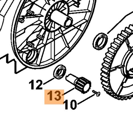 Зубчатое колесо (шестерня) для подметальной машины Stihl  KG-770, KGA-770 (48607311300)