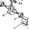 Колінчастий вал STIHL FS 400, FS 450 (41280300400) 10993